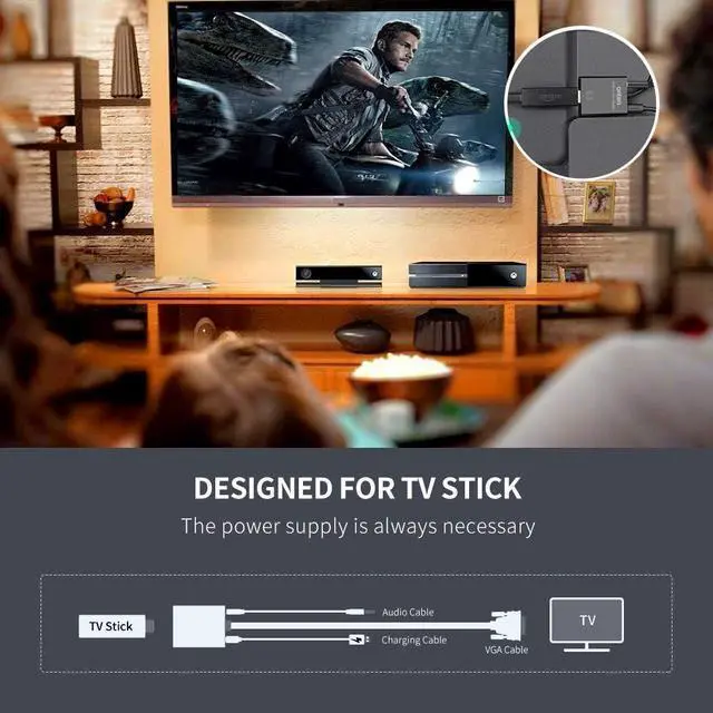 Alt view image 6 of 7 - ONTEN HDMI to VGA Adapter HDMI Female to VGA Male Converter with 3.5mm Audio Jack for TV Stick, Raspberry Pi, Laptop, Monitor, PC, Tablet, Digital Camera, Etc