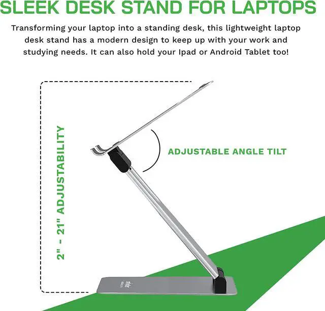 Alt view image 4 of 6 - obVus Solutions Adjustable Laptop Tower Stand | Multiple Awards from Top Technology, Business and Health Magazines | Sitting to Standing in Seconds | Reduce Back and Neck Pain | Designed in The USA