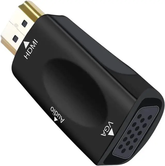 Alt view image 6 of 7 - HDMI to VGA Adapter with 3.5mm Audio Jack for Computer Monitor Laptop Raspberry Pi PS3 Xbox DVD TV LCD Display 1080P Full HD Video (Male HDMI Input and Female VGA Output)