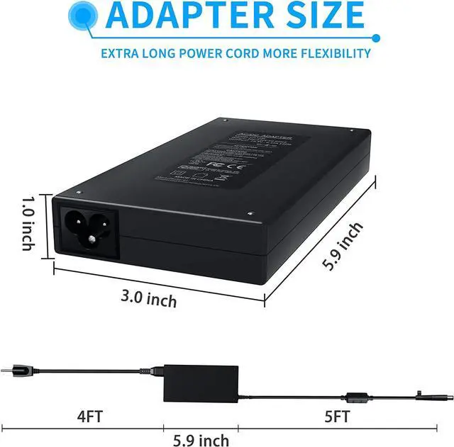 Alt view image 7 of 7 - VHBW Replacement for HP 120W Power Adapter Compatible with HP Envy DV4 5300 DV6 7300 DV7 7000 7300 EliteBook 8460W 8560W Thunderbolt Dock 120W G2 HSTNN-DA25 ADP-120MH AC Adapter