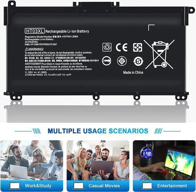 Alt view image 7 of 7 - HTO3XL Laptop Replacement L11119-855 HT03XL Battery for HP Pavilion 14 15 17 15-CS 15-DA 15-DB Series 15-DA0012DX 14-CE0068ST 15-CS3073CL 15-CS3153CL 15-CS2064ST 15-DA0014DX Fits HT03041XL HSTNN-LB8M