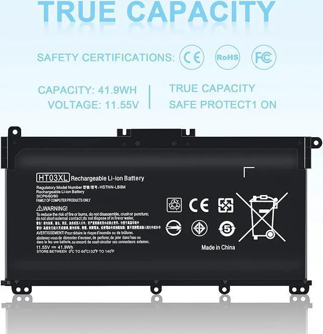 Alt view image 5 of 7 - HTO3XL Laptop Replacement L11119-855 HT03XL Battery for HP Pavilion 14 15 17 15-CS 15-DA 15-DB Series 15-DA0012DX 14-CE0068ST 15-CS3073CL 15-CS3153CL 15-CS2064ST 15-DA0014DX Fits HT03041XL HSTNN-LB8M
