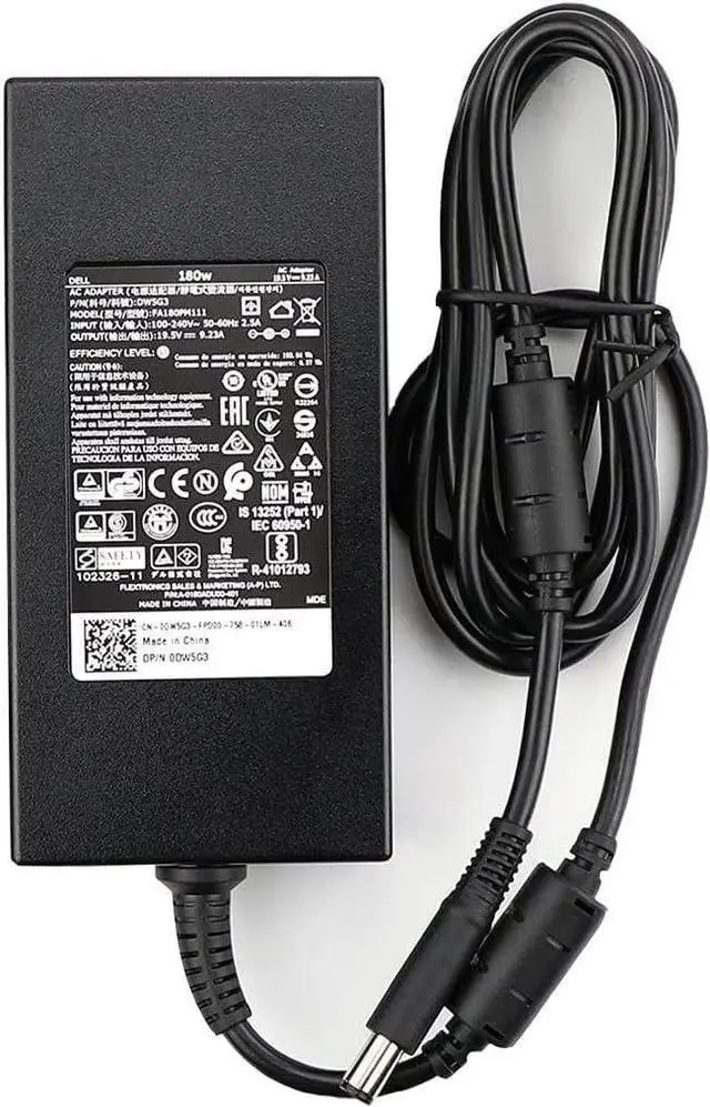 Main image of New Genuine 180W 19.5V 9.23A 74X5J JVF3V DA180PM111 Adapter for Dell Alienware 15 R1 R2; Inspiron One 23xx (2350 2320); Precision 15 7000 (7510) 17 7000 (7710); OptiPlex 3011 AIO; M4600 M4700 M4800