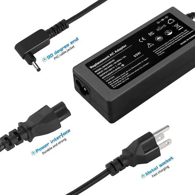 Alt view image 5 of 7 - 65W 19V 2.37A AC Adapter Replacement For Acer Chromebook R11 11 13 14 15 Charger C720 C738T CB3 CB3-532 CB3-111 CB3-131 CB3-132 CB3-431 CB3-531 CB5 CB5-132T CB5-571 C731 R13 Computer Laptop Power Cord