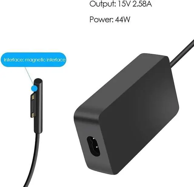 Alt view image 3 of 6 - 65W Surface Pro Charger Compatible with Microsoft Surface Pro 3 4 5 6 7 8 9 X 1769 1736 1800 Laptop Charger