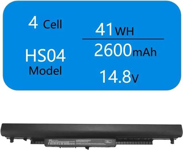 Alt view image 2 of 6 - HS04 HS03 Laptop Battery for HP Spare 807956-001 807957-001 807612-421 807611-421 15-AC121DX AY009DX AY013DX AY014DX AY039WM AY041WM AY052NR AY083NR 17-X037CL X115DX TPN-I119 C125 C126 HSTNN-LB6U LB6V