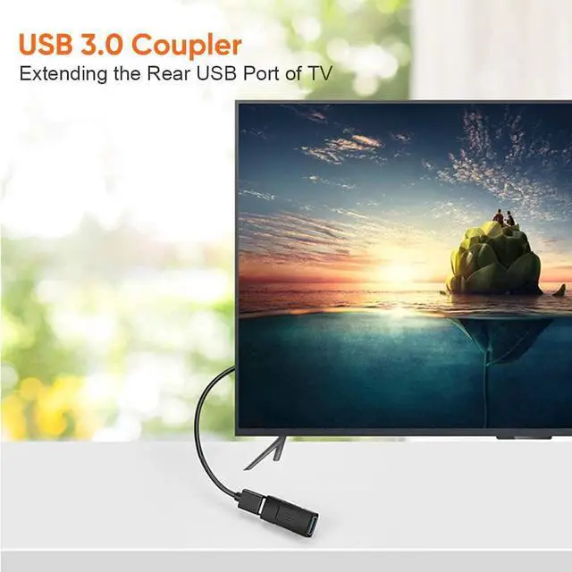 Alt view image 6 of 7 - USB 3.0 Female to Female USB Adapter [2 Pack] USB Coupler USB 3.0 A Female to Female Extension Adapter USB to USB Adapter Black