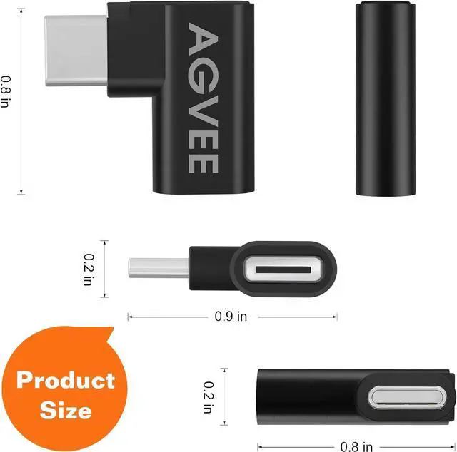 Alt view image 6 of 7 - [4 Pack] 90 Degree Right Angled USB-C Male to USB-C Female Adapter (Type-C 3.2 Gen 2) Converter Video Type-C 10G Data Extension Coupler Connector Black