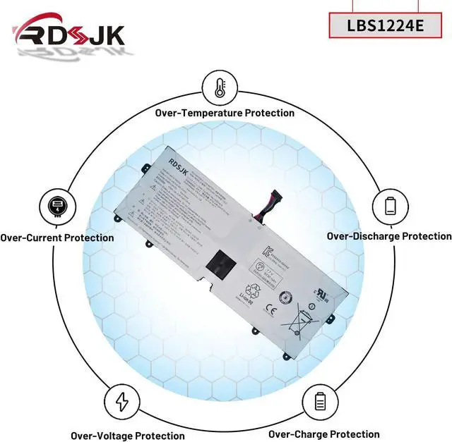 Alt view image 6 of 7 - LBS1224E LBR1223E Laptop Battery for LG Gram 13Z980 13Z990 13Z980-G 13Z980-U 13Z980-A 13Z990 14Z990 14T90N 15Z980 15Z990 17Z990 Gram 2018 13Z980 14Z980 14Z980-U 14Z980-G 15Z980 15Z980-G 7.7V 72Wh