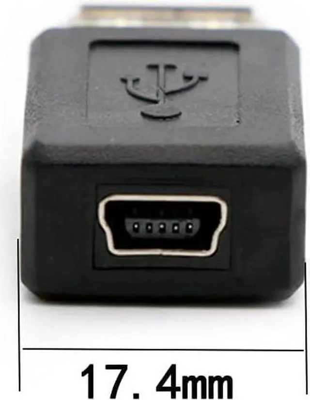 Alt view image 3 of 5 - 3 Pack USB 2.0 A Female to USB B Mini 5 Pin Female Adapter Converter