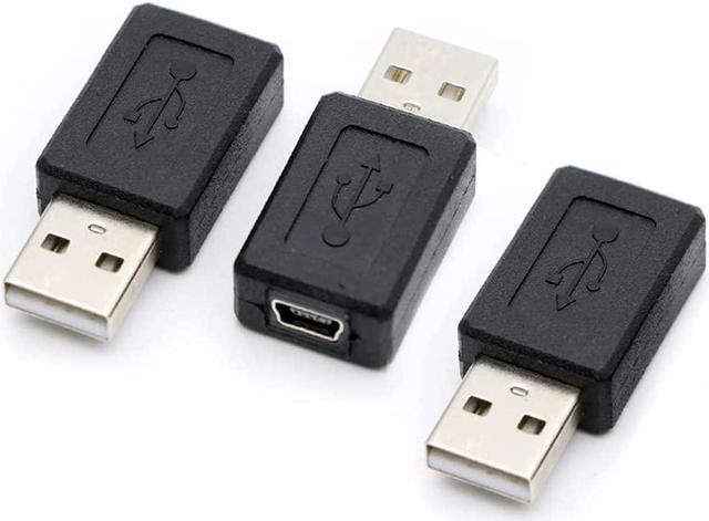 Main image of 3 Pack USB 2.0 A Male to USB B Mini 5 Pin Female Adapter Converter