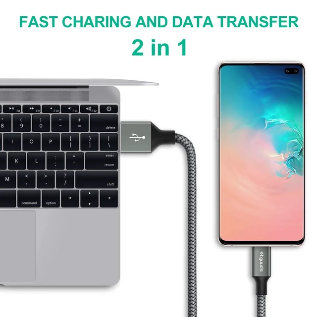 Alt view image 4 of 7 - USB to USB C Cable 3ft 2-Pack USB A to USB C Charger Cord Type C