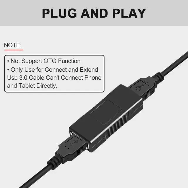 Alt view image 4 of 6 - SuperSpeed USB 3.0 Coupler Adapter Type A Female to Female Bridge Extension Connector by (2PCS)