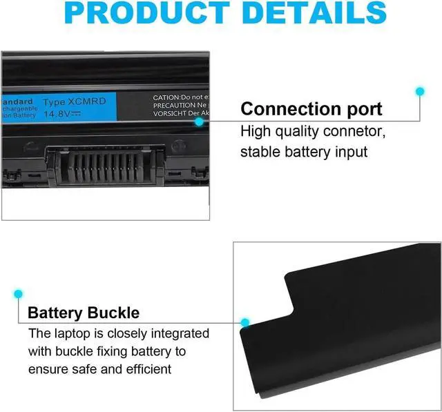 Alt view image 3 of 7 - 40Wh XCMRD 14.8V Battery for Dell Inspiron 15 3000 Series 3542 3543 3521 3537 3531 3541 17R 5721 5737 17-3737 3721 15R 5537 5521 14 3421 3437 14R 5421 5437 Latitude 3440 3540 P28F P40F FW1MN 4WY7C