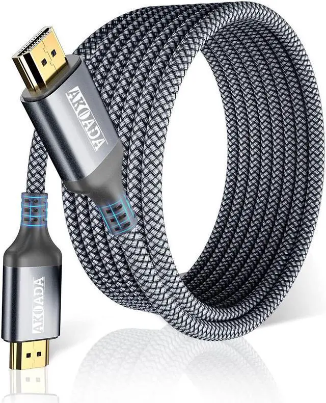 Main image of 4K HDMI Cable 15FT 18Gbps High Speed HDMI 2.0 Braided Cable 4K-60Hz HDR Ultra HD 2K 1080P ARC Compatible with TV PC PS5/4/3 Projector Monitor ect.