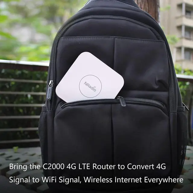 Alt view image 3 of 7 - 4G LTE Router, NRadio Portable AC1200 Dual Band Unlocked 4G Modem Router with SIM Card Slot, 6 Build-in Antennas and WiFi Speed Up to 1200Mbps, Mobile Hotspot for Travel Camping & Security Camera