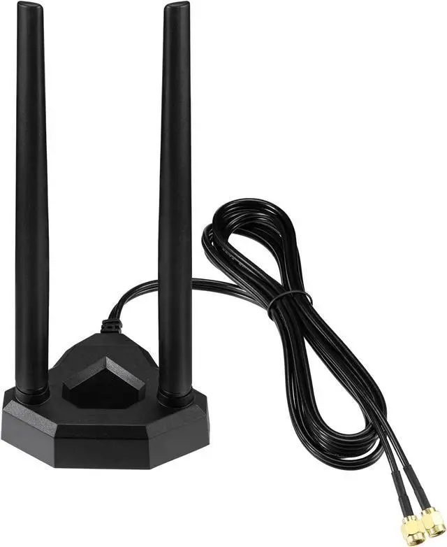 Main image of Dual Band WiFi Antenna 2.4GHz 5GHz RP-SMA WiFi Antennae with 6.5ft Extension Cable for PC Desktop Computer PCI PCIe WiFi Bluetooth Card Wireless Network Router