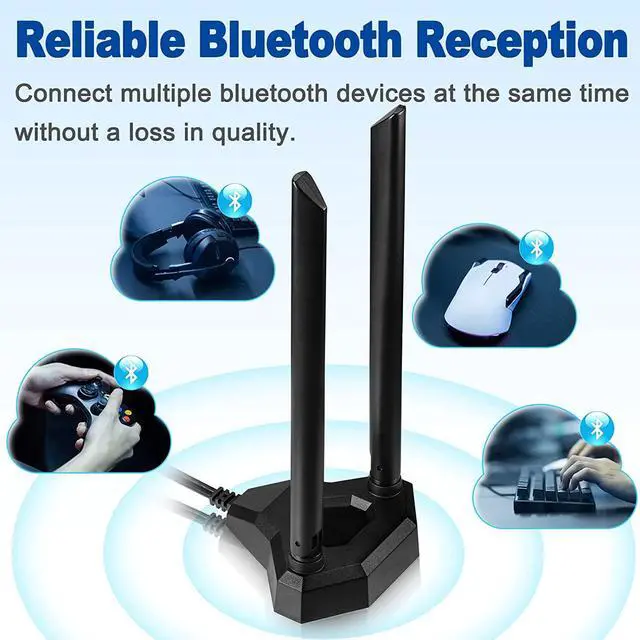 Alt view image 4 of 7 - Dual Band WiFi Antenna 2.4GHz 5GHz RP-SMA WiFi Antennae with 6.5ft Extension Cable for PC Desktop Computer PCI PCIe WiFi Bluetooth Card Wireless Network Router