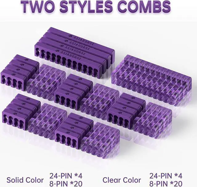 Alt view image 6 of 6 - Asiahorse Power Supply Sleeved Cable for Power Supply Extension Cable Wire Kit 1x24-PIN/ 2x8-PIN (4+4) M/B 3x8-PIN (6+2) PCI-E 30cm Length with Combs(PUEPLE-6KIT)