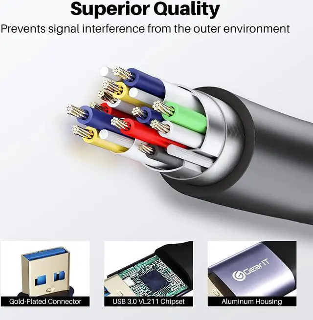 Alt view image 6 of 7 - USB 3.0 Active Extension Cable (50 Feet) A-Male to A-Female USB Repeater with Signal Booster for Oculus Rift, Quest Link, Xbox 360 Kinect, PlayStation, Printer, Webcam - 50ft
