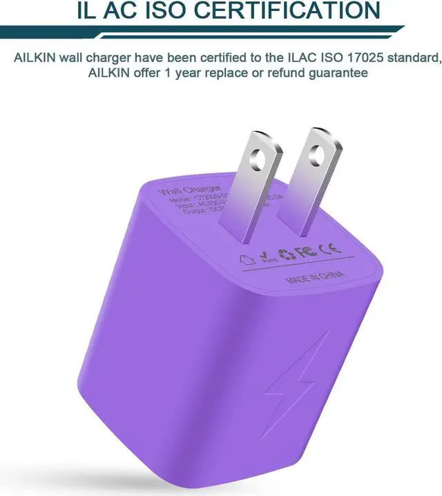 Alt view image 3 of 7 - USB Plug Wall Charger Fast Charging Block Power AC Adapter Dual Port Charge Cube Travel Brick Cell Phone Quick Chargers Box for iPhone 13/12/11 pro/X/8/7 iPad Samsung Phones USB Charging Base