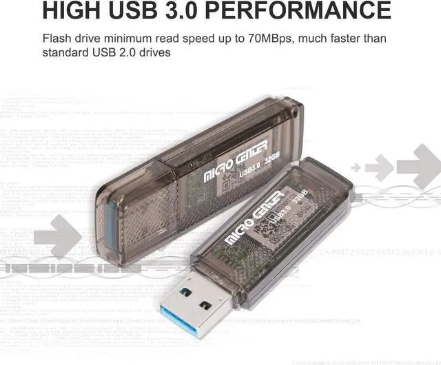 Alt view image 5 of 7 - Micro Center SuperSpeed 10 Pack 32GB USB 3.0/USB3.1 Gen1 Flash Drive Gum Size Memory Stick Thumb Drive Data Storage Jump Drive 10X Faster Than USB 2.0 USB Drives (32G 10-Pack)