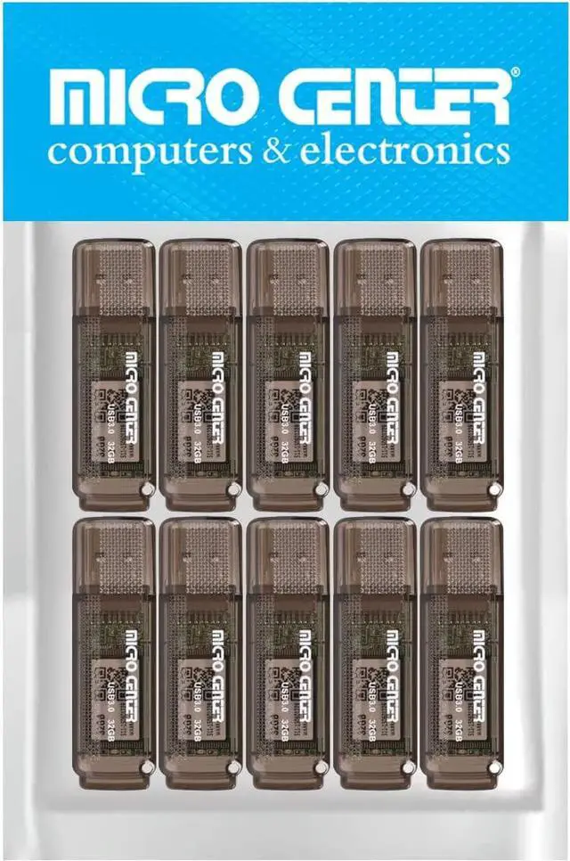 Alt view image 6 of 7 - Micro Center SuperSpeed 10 Pack 32GB USB 3.0/USB3.1 Gen1 Flash Drive Gum Size Memory Stick Thumb Drive Data Storage Jump Drive 10X Faster Than USB 2.0 USB Drives (32G 10-Pack)
