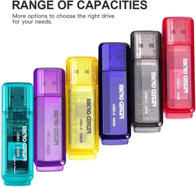 Alt view image 7 of 7 - Micro Center SuperSpeed 10 Pack 32GB USB 3.0/USB3.1 Gen1 Flash Drive Gum Size Memory Stick Thumb Drive Data Storage Jump Drive 10X Faster Than USB 2.0 USB Drives (32G 10-Pack)