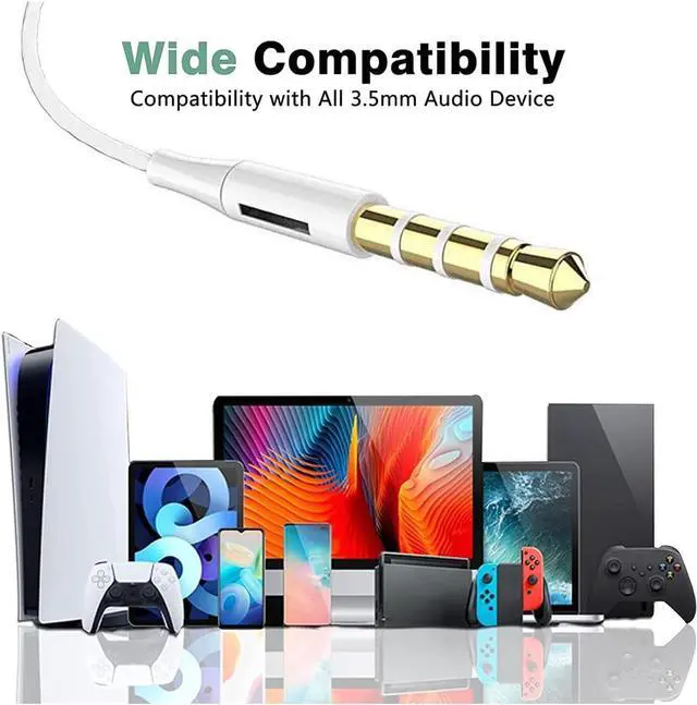 Alt view image 5 of 7 - [2 Pack] WEIZY Aux Earbuds, Vize 3.5mm Wired Headphones Noise Isolating Earphones Volume Control & Built-in Microphone Compatible with iPhone/Samsung/Android/MP3/MP4