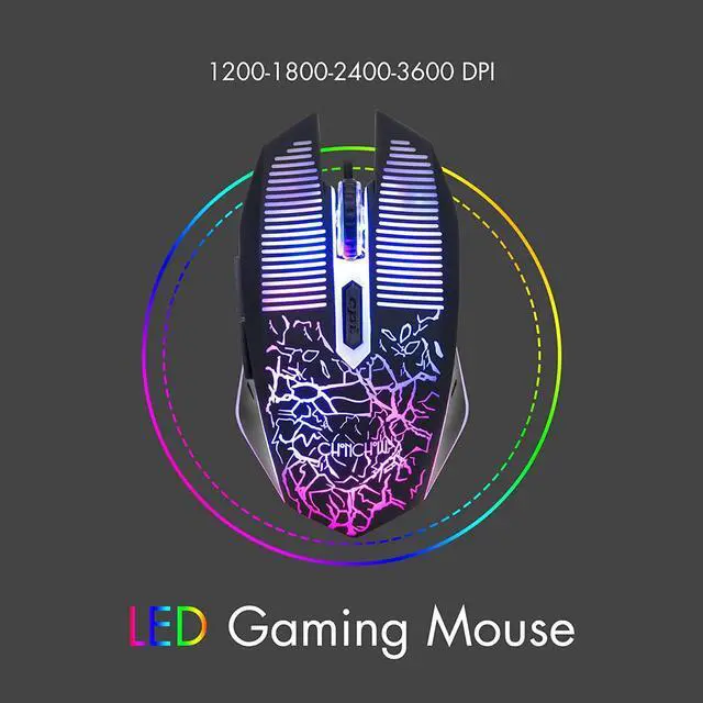 Alt view image 4 of 7 - CHONCHOW Gaming Keyboard and Mouse Led Backlit USB Wired with Light Up 104Key 3600DPI 2 Side Button Mouse Keyboard Mechanical Feeling Compatible with PC Mac OS Xbox Ps4 Ps5 with Mousepad