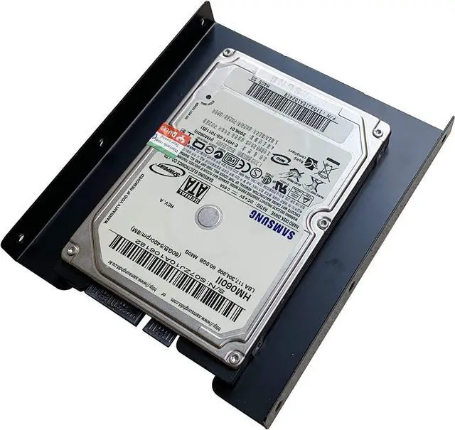 Alt view image 6 of 6 - SSD Mounting Bracket 2.5 to 3.5 Adapter 2 Pack SSD Bracket SSD Tray Adapter 2.5 to 3.5 HDD SSD Hard Disk Drive Bays Holder Metal Mounting Bracket Adapter for PC SSD