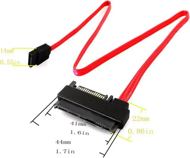 Alt view image 6 of 6 - SFF-8482 to SATA Cable SAS Hard Disk Connected to Motherboard SATA Port Adapter Wire15PIN Power Port
