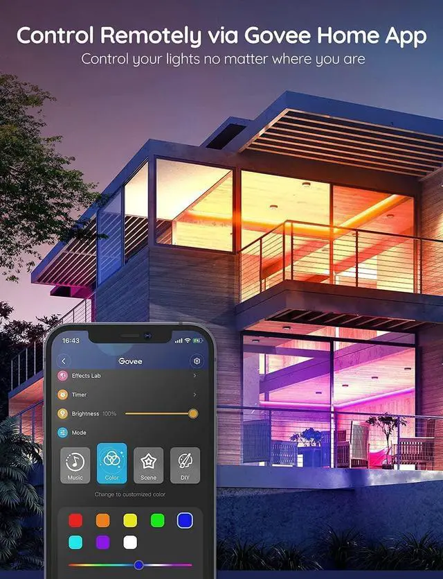 Alt view image 3 of 7 - Smart LED Strip Lights 16.4ft WiFi LED Strip Lighting Work with Alexa and Google Assistant 16 Million Colors with App Control and Music Sync LED Lights for Bedroom Home Decor