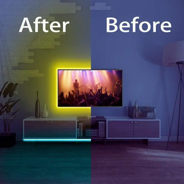 Alt view image 6 of 7 - Led Strip Lights 32.8ft Kit with Remote and Power Supply Color Changing