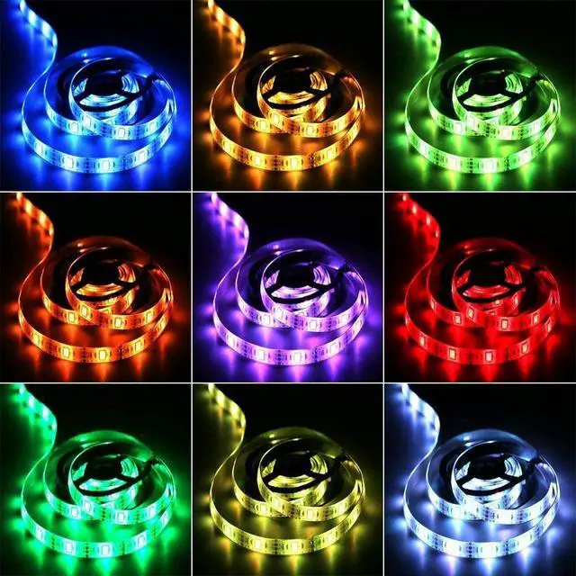 Alt view image 4 of 6 - LED Strip Lights Battery Powered 20ft 24-Keys Remote Controlled DIY Indoor and Outdoor Decoration.