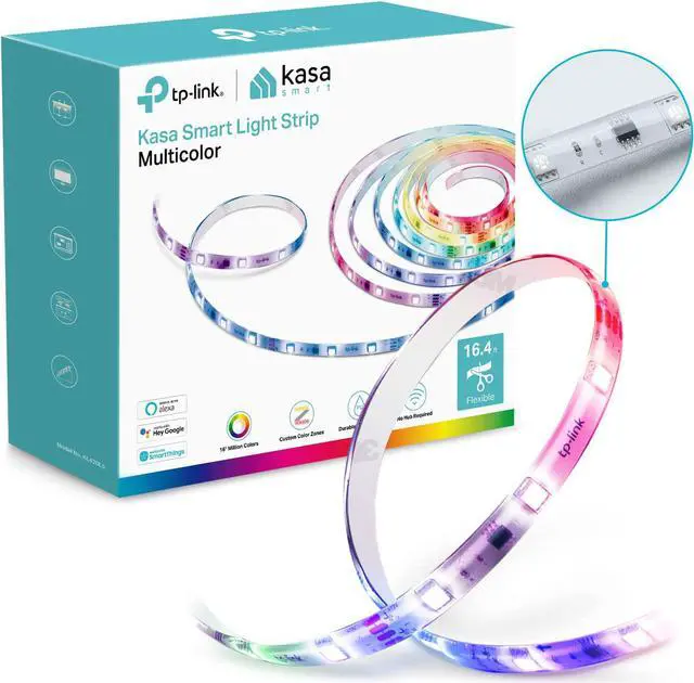 Main image of LED Light Strip 50 Color Zones RGBIC 16.4ft Wi-Fi LED Strip Works w/ Alexa Google Home & SmartThings High Brightness 16M Colors PU Coating Trimmable 2 Yr Warranty (KL420L5)