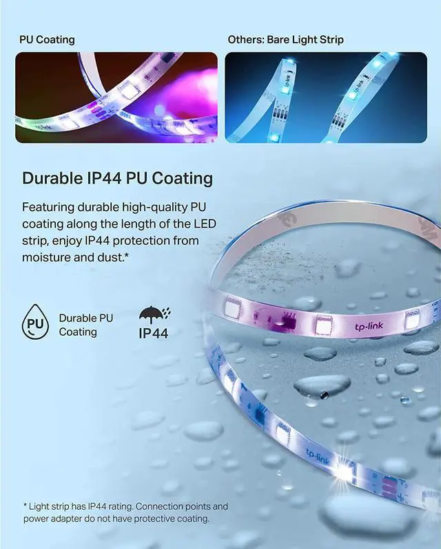 Alt view image 3 of 7 - LED Light Strip 50 Color Zones RGBIC 16.4ft Wi-Fi LED Strip Works w/ Alexa Google Home & SmartThings High Brightness 16M Colors PU Coating Trimmable 2 Yr Warranty (KL420L5)