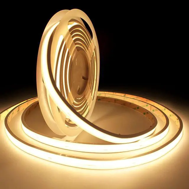 Main image of COB LED Strip Lights 2700K Warm White 24V led Light Strips Waterproof 480LEDs/M 16.4ft/5M CRI90+ Outdoor cob led Ip67 led Strip for Bathroom Decor Pool Garden (Power Not Included)