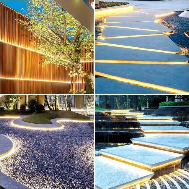 Alt view image 6 of 6 - COB LED Strip Lights 2700K Warm White 24V led Light Strips Waterproof 480LEDs/M 16.4ft/5M CRI90+ Outdoor cob led Ip67 led Strip for Bathroom Decor Pool Garden (Power Not Included)