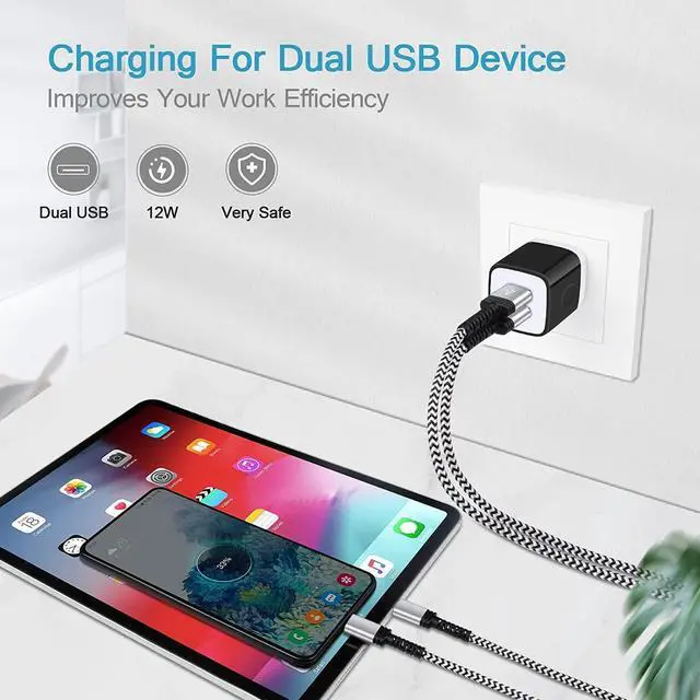 Alt view image 5 of 7 - Type C Charger Cable,[ 5 Pack, 3ft 3 ft 6ft 6ft 10 ft ], 3A Android Phone Cord Fast Charging for Samsung Galaxy A12, A13,A01, S22,S21 FE 5G,S20,S10 A20,A50,Z Flip 3,Z Fold 3,20