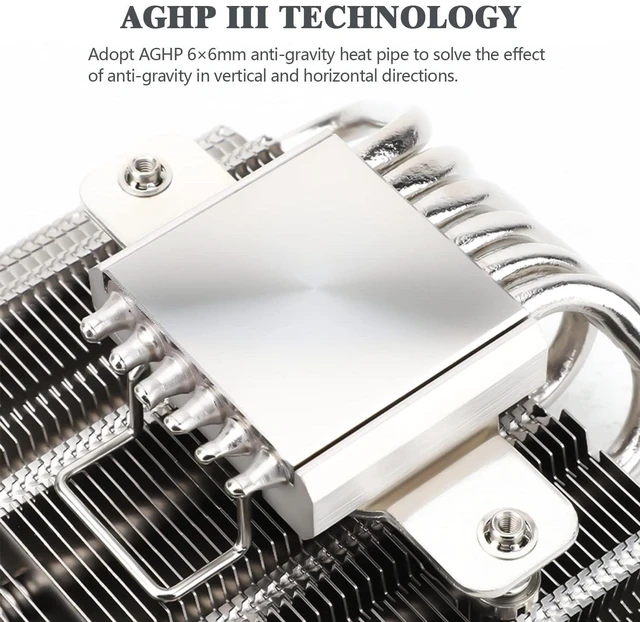 Alt view image 2 of 5 - Thermalrlght AXP120-X67 Low Profile CPU Air Cooler with Quite 120mm TL-C12015 PWM Fan, 6 Heat Pipes, 67mm Height, for AMD AM4 AM5/Intel LGA 1700/1150/1151/1155/1200/2011/2066, PC Cooler