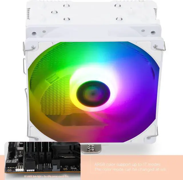 Alt view image 4 of 7 - Thermalright Assassin King 120 SE White ARGB CPU Air Cooler, AK120 SE White ARB, 5 Heatpipes, TL-C12CW-S PWM Quiet Fan CPU Cooler with S-FDB Bearing, for AMD AM4/AM5/Intel LGA1700/1150/1151/1200