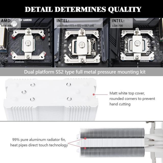 Thermalright Assassin King 120 SE White ARGB CPU Air Cooler, AK120 SE White  ARB, 5 Heatpipes, TL-C12CW-S PWM Quiet Fan CPU Cooler with S-FDB Bearing,  for AMD AM4/Intel LGA1700/1150/1151/1200 : Buy Online at Best Price in KSA  - Souq is