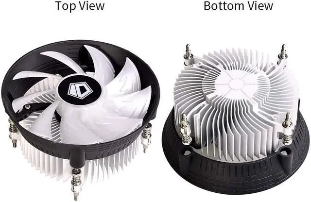 Alt view image 2 of 7 - ID-COOLING DK-03i CPU Cooler for LGA1200/115X, 60mm Height Low-Profile CPU Air Cooler with Aluminum Fins, Rainbow RGB Lighting, 120mm PWM Fan, Thermal Compound Included, TDP 100W