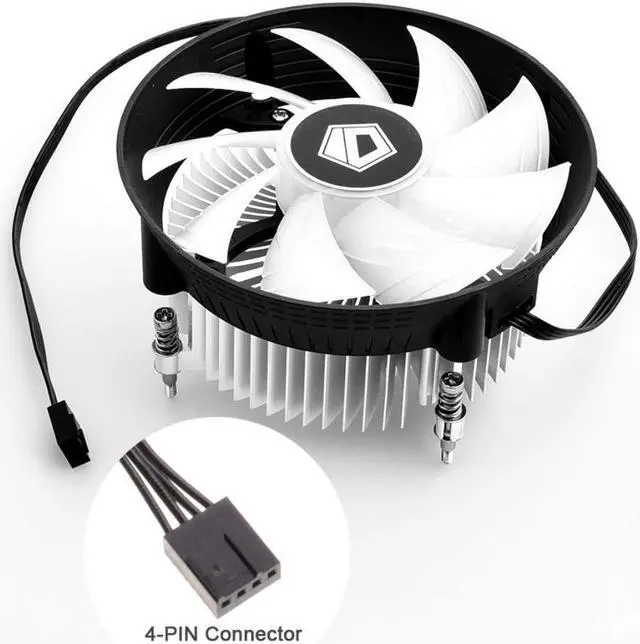 Alt view image 5 of 7 - ID-COOLING DK-03i CPU Cooler for LGA1200/115X, 60mm Height Low-Profile CPU Air Cooler with Aluminum Fins, Rainbow RGB Lighting, 120mm PWM Fan, Thermal Compound Included, TDP 100W