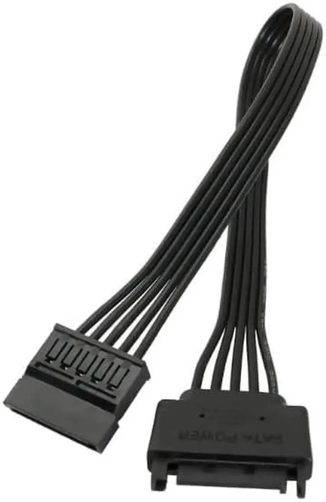 Alt view image 7 of 7 - SATA Power Extension Cable 2PCS 11.8Inch Black 15Pin SATA Male to Female Extender Cable Adapter for HDD, SSD, Optical Drives, DVD Burners, PCI Cards and Hard Drive Disk