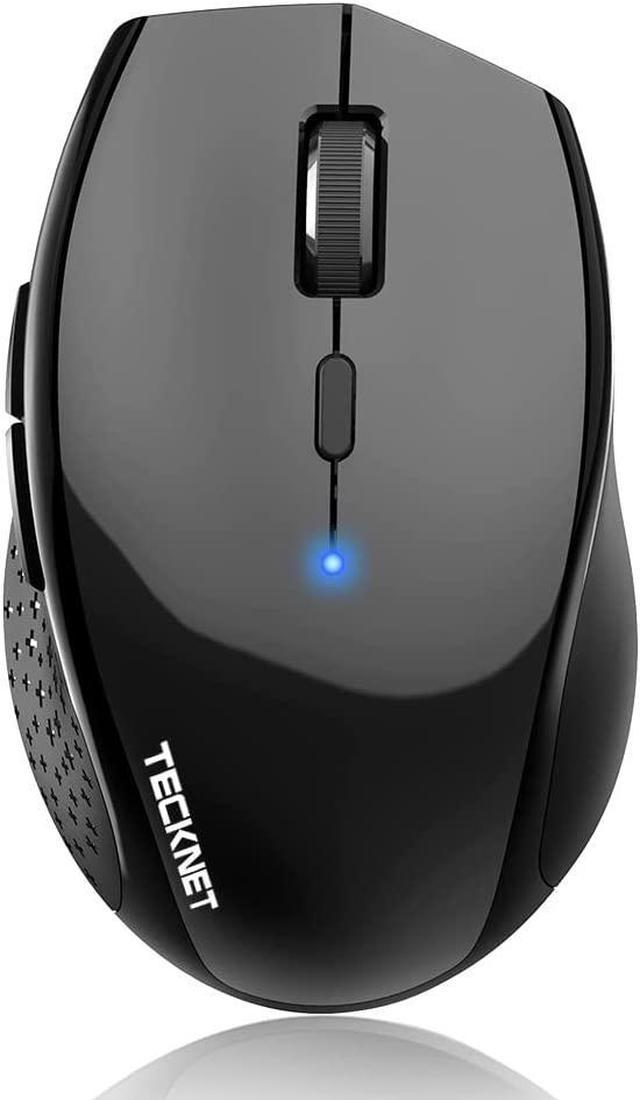 TECKNET Bluetooth Mouse, 3200 DPI Computer Mouse, 24-Month Battery Life  Wireless Mouse 6 Adjustable DPI, 6 Buttons Compatible with iPad  Pro/Laptop/Surface Pro/Windows Computer/Chromebook-Black 