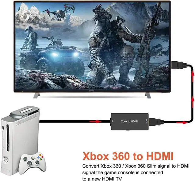 Alt view image 5 of 6 - Y.D.F Xbox 360 HDMI Converter, Xbox360 to HDMI Converter HD Link Cable, Support 720P / 1080P. Compatible with Xbox 360 and Slim