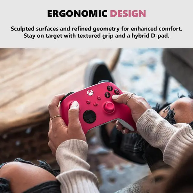 Alt view image 3 of 7 - Xbox Core Wireless Gaming Controller  Deep Pink Series X|S, One, Windows PC, Android, and iOS