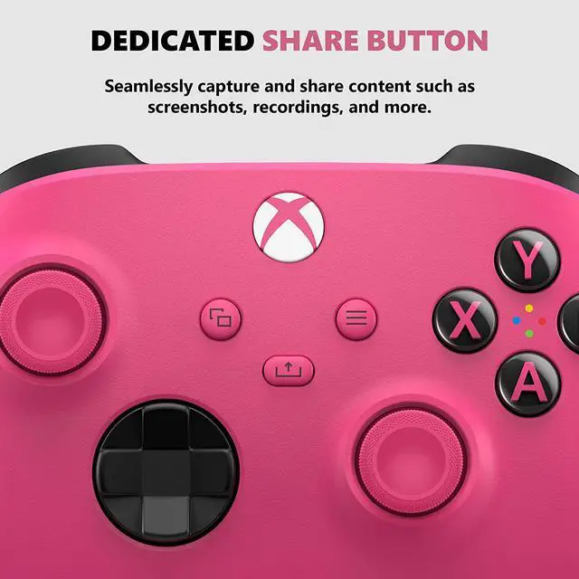 Alt view image 5 of 7 - Xbox Core Wireless Gaming Controller  Deep Pink Series X|S, One, Windows PC, Android, and iOS